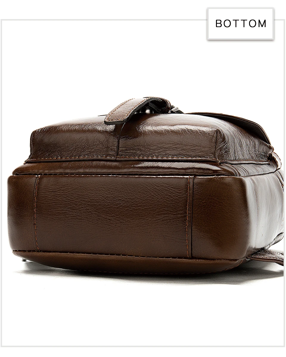 17 Men's Bag Leather Sling Bag Caual Men's Shoulder Bag Vintage Crossbody Bags for Men with Headphone Hole Travel Chest Pack