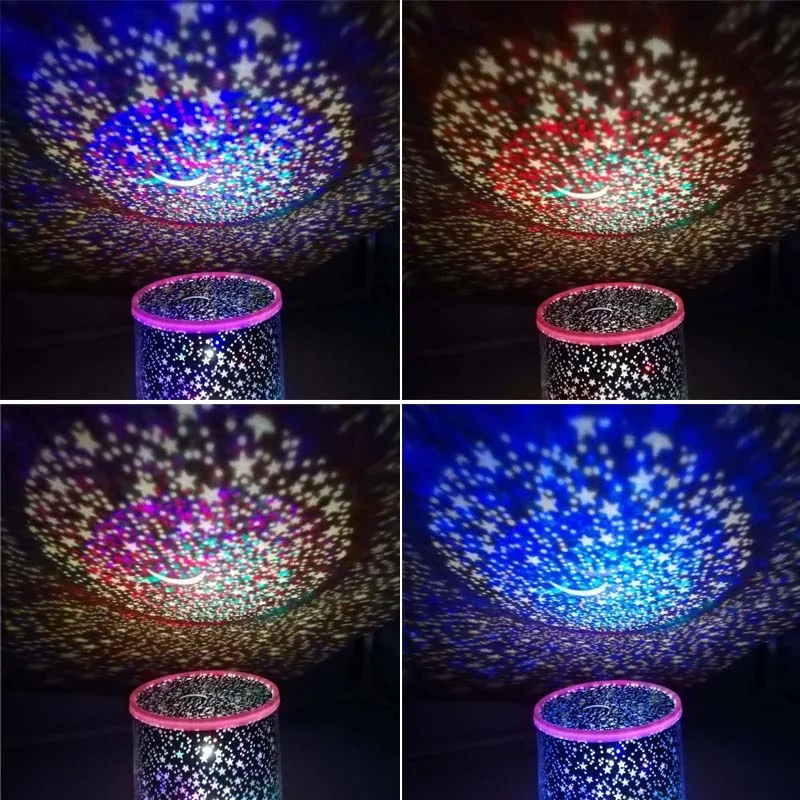 LED ليلة كشاف ضوئي السماء المرصعة بالنجوم نجمة القمر ماستر الأطفال الاطفال الطفل النوم luminaria الملونة USB مصباح إسقاط أضواء
