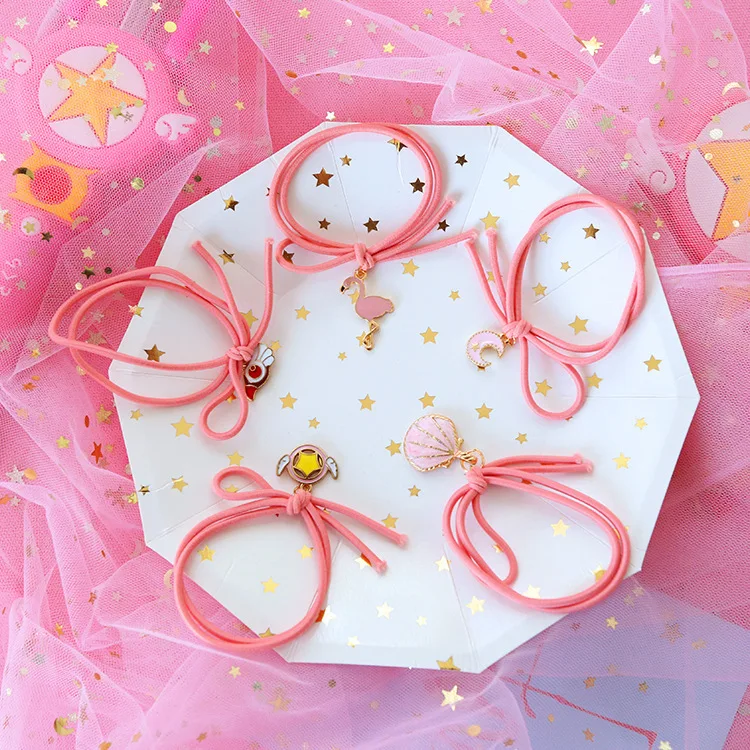 

ink Cherry Blossom Hair band Twin Hair bands High elastic String bracelets sakura card captor sieraden pulsera jewellry bracelet
