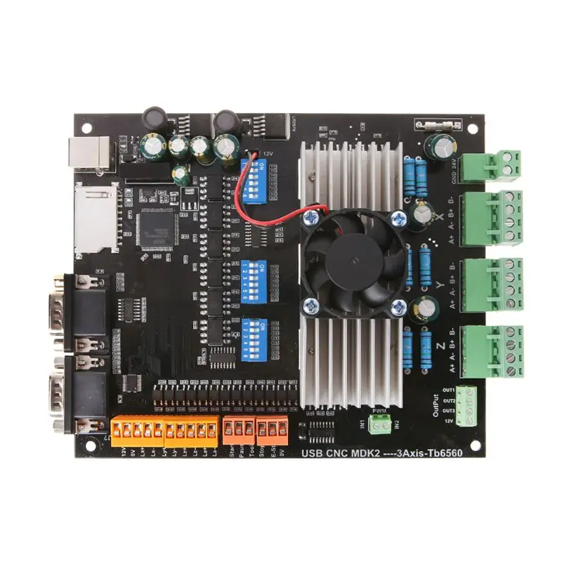  24 V 3.5A USB MDK2 CNC 3 ejes tb6560 Placa de controlador de Motor paso a paso para máquina de grab