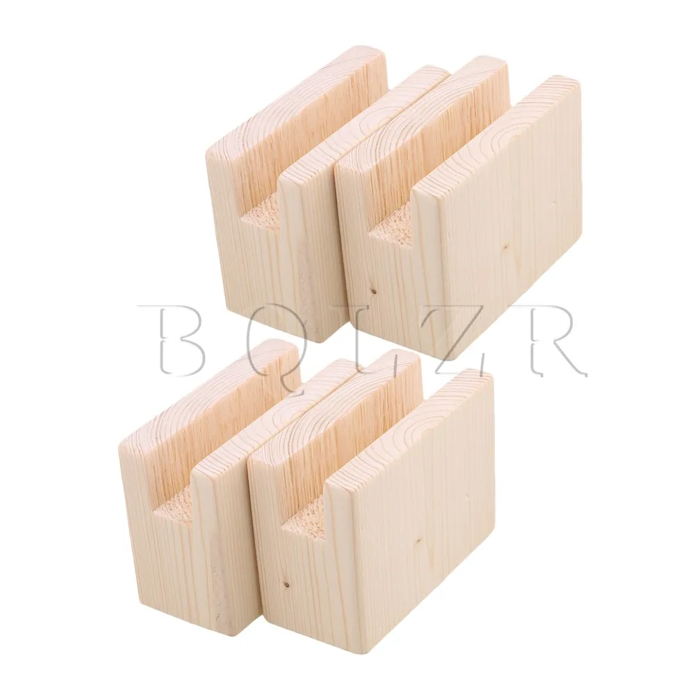 BQLZR 10x5x8.5cm Wood Table Desk Bed Risers Lift Furniture Lifter Storage for 2CM Groove Up to 5CM Lift Pack of 4