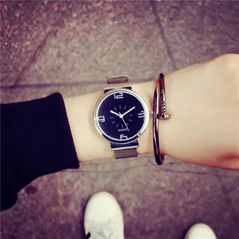 Black Silver Couple Watch For Male And Female 3