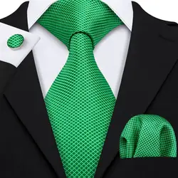 2019 Барри. Ван новый зеленый в клетку 100% шелковый галстук моды подарки для Для мужчин свадебное торжество деловая встреча Элитный бренд