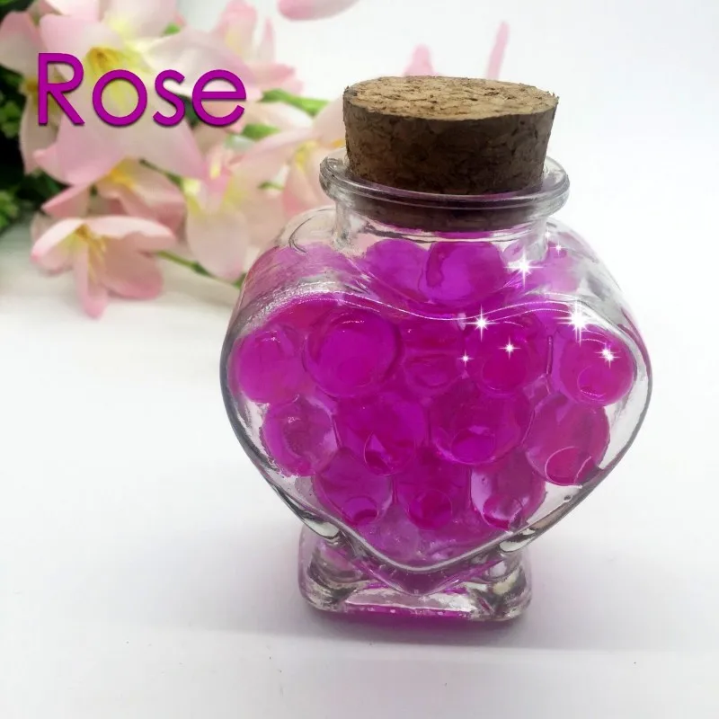 

50g/bag 1.5-2mm 2-2.5mm 2.5-3mm Rose Color Pearl Shaped Crystal Soil орбизы Mud Grow Magic Jelly balls Water Beads SJRose1
