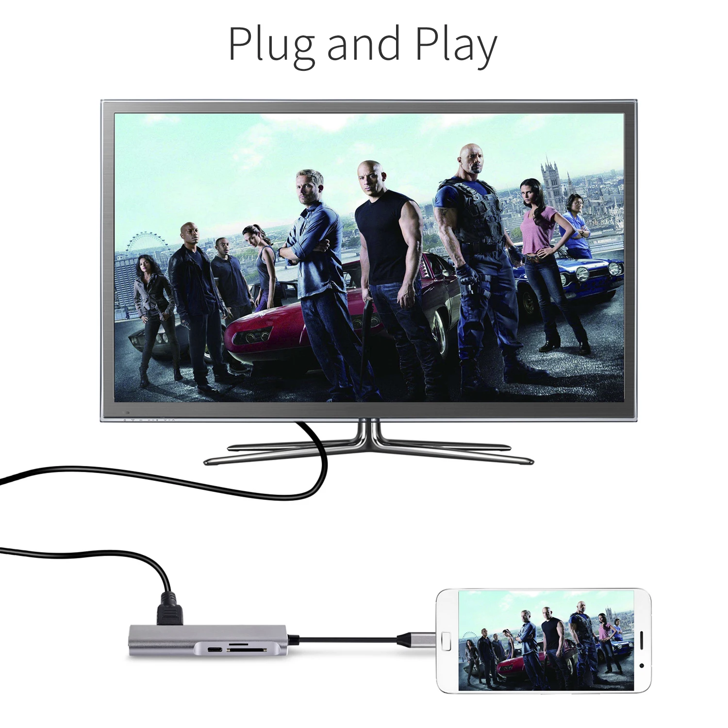  USB Type C Type-C USB-C HUB To HDMI 4K USB 3.0 TF SD Card Reader Thunderbolt 3 Dex Mode Adapter For