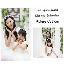 DIY Фото пользовательские алмаз живопись картина Круглый/квадратный Стразы diamond Вышивка вышивки крестом 5D мозаика Домашний Декор as952