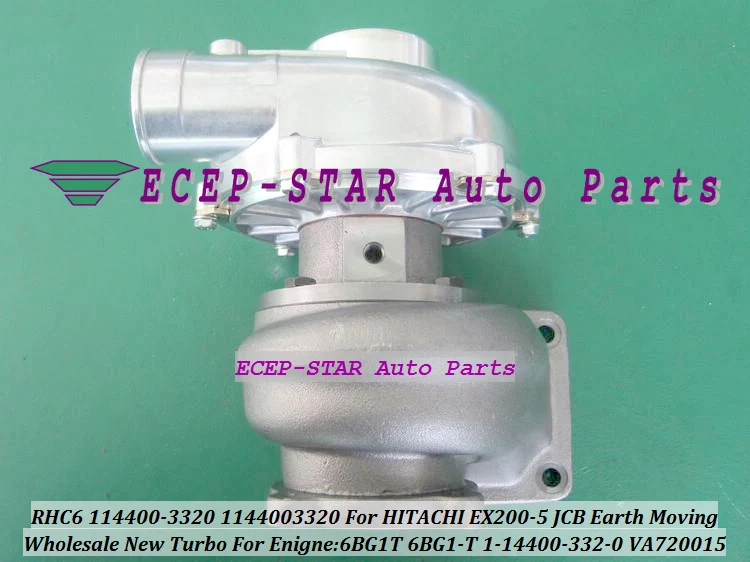 RHC6 114400-3320 1144003320 1-14400-3320 VA720015 Turbocharger Turbo For HITACHI EX200-5 For JCB Earth Moving 6BG1T Engine (3)