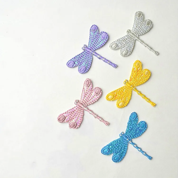 

10Pcs/Lot Exquisite Dragonfly Embroidered Cloth Stickers Embroidery Accessories Personalized Embroidery DIY Decorative Decals