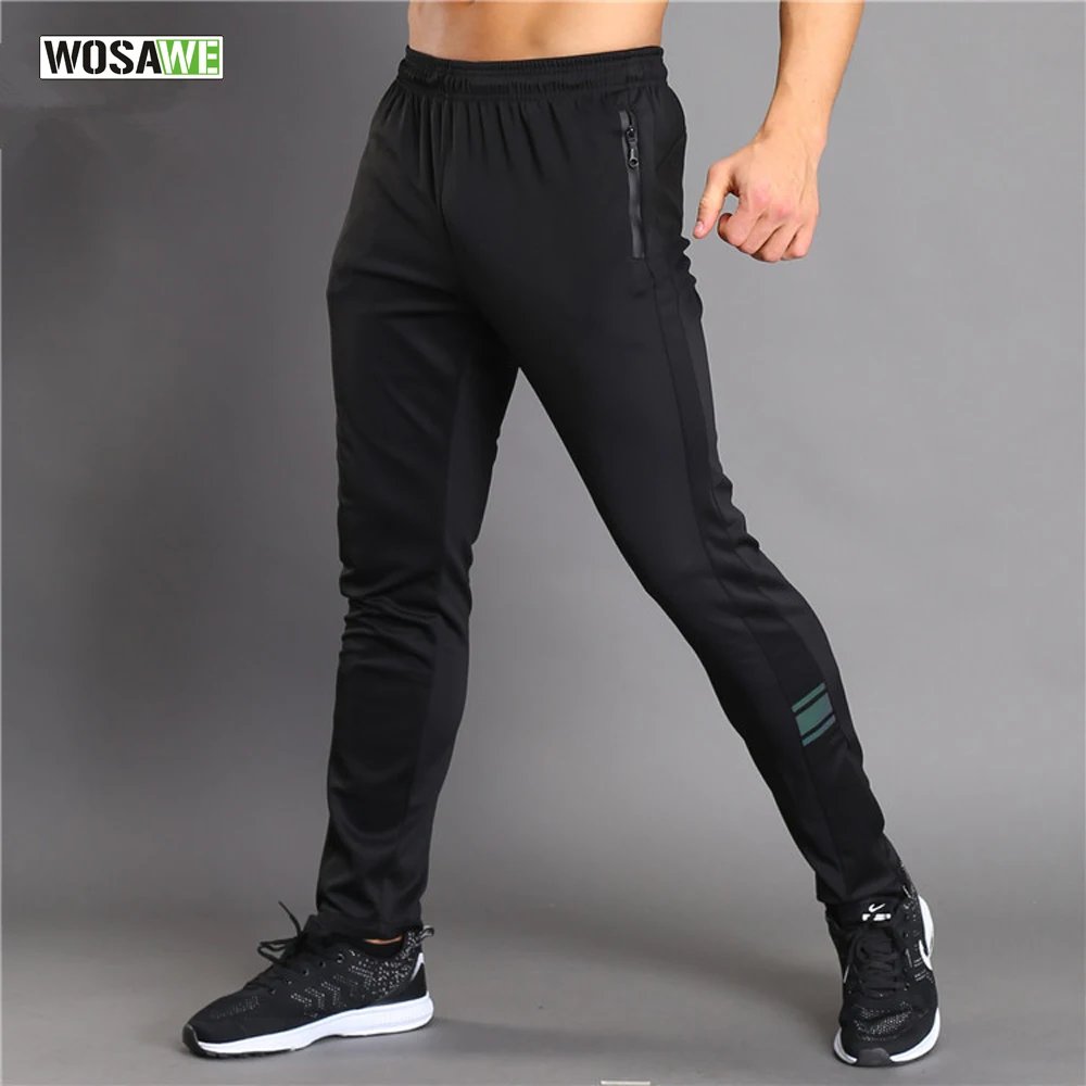 Мужские штаны для бега WOSAWE спортивная одежда леггинсы фитнеса спортивные - Фото №1