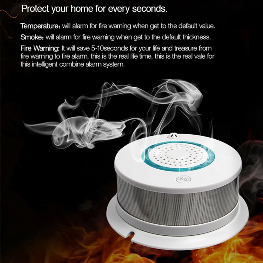 Goedkoop Pgst Originele Onafhankelijke Wifi Alarm Rook Brand Gevoelige Alarm Rookmelder Voor Huis Home Security