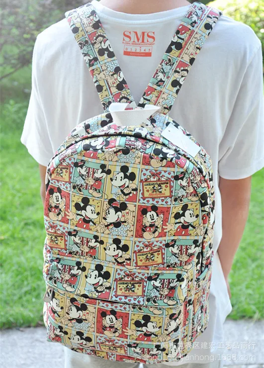Дисней Микки Маус мультфильм детей маленький рюкзак сумка для школы tote Досуг начальной школы Студенческая сумка мода путешествия