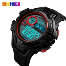 SKMEI армейский зеленый открытый спортивные цифровые часы мужские подсчет вниз электронные наручные часы водонепроницаемые военные часы Montre Homme