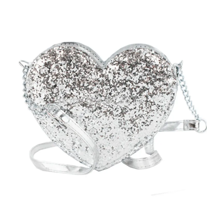 

Cute Heart Shaped Sequins Mini Baby Shoulder Messenger Bag Small Crossbody Bags for Girls Children Kids Accessories Purse Wallet