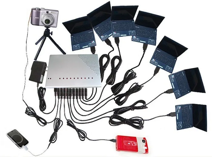 

10-way enhanced showpiece alarm Computer anti-theft device Disconnection alarm Security Equipment Electronic anti - theft system