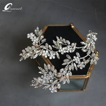 

Leaf Bridal Hair Accessories Wedding Headpiece Hair Jewelry Crown Bride Headband Rhinestone Hair Ornaments Crystal Hairpins