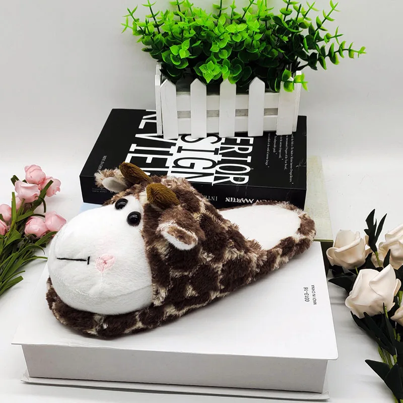 cow Specia offer custom warm winter lovers home slippers thick hard
bottom shoes floor fur slippers timber land shoes snow