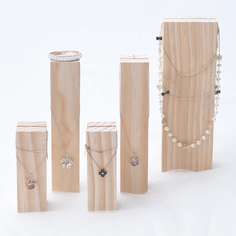 Креативная витрина из цельного дерева для ювелирных изделий серьги колье