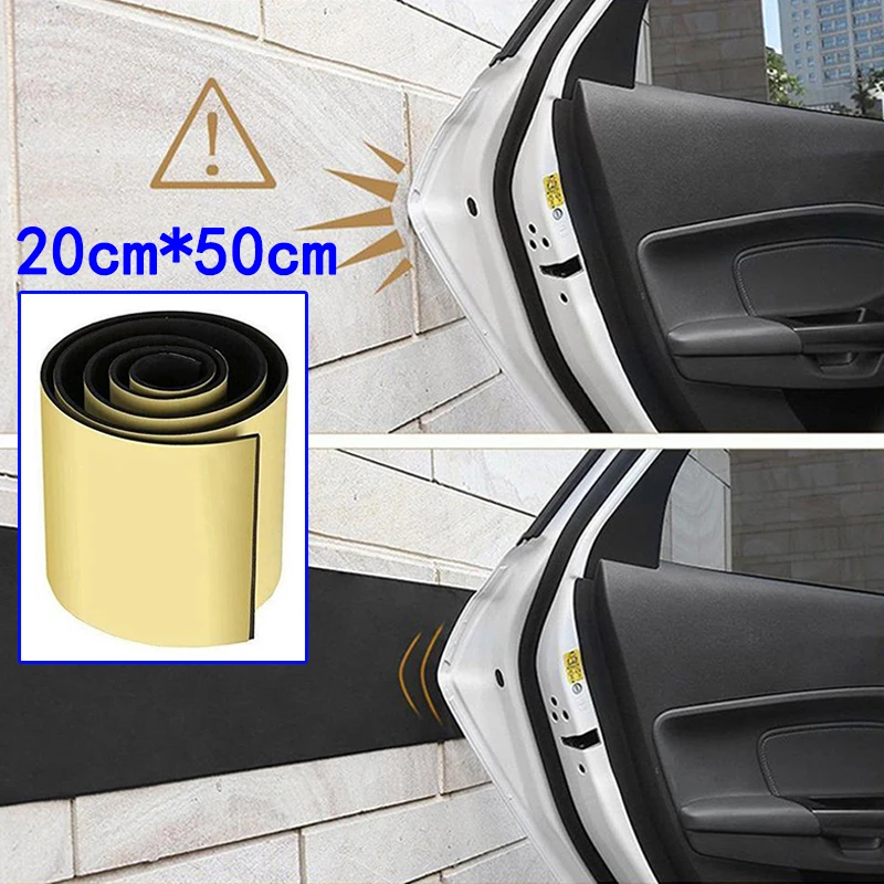 

Exquisite surface design 50*20cm protective door mats 6mm Car Door Protector Garage Rubber Wall Guard Bumper Safety Parking