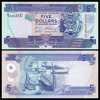 

Solomon, 5 Dollars, ND(2006), P-26, UNC, Gift, Original