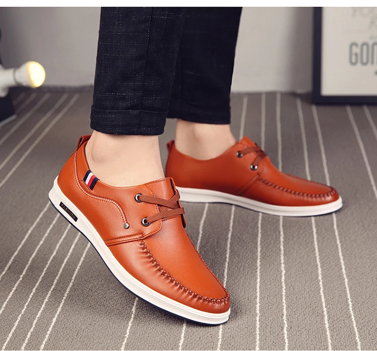 OSCO/Осенняя мужская обувь; кожаная повседневная обувь для вождения; Роскошные модные дизайнерские Брендовые мужские туфли; обувь на плоской подошве со шнуровкой; zapatos hombre