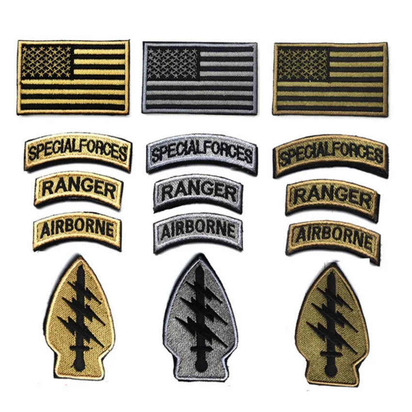 

2018 Parches Stickers Us Special Forces Patch Morale Army American Flag Patches Swat Tactical Embroidery Armband Airsoft Badge