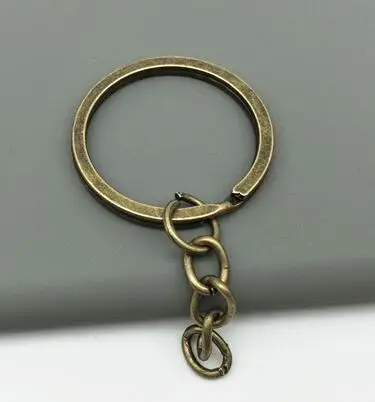 10 шт./партия, античный бронзовый брелок для ключей, кольцо для ключей, раздельное кольцо для ключей, брелки-цепочки DIY, Ретро стиль, модные аксессуары для ключей - Цвет: antique bronze