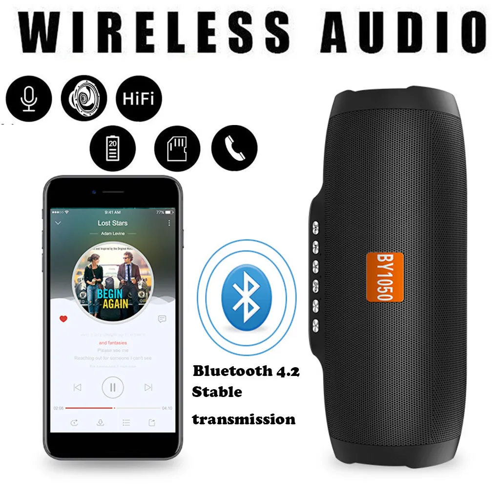 Bluetooth динамик Портативный беспроводной мини динамик плеер Музыкальный звук Colum Водонепроницаемость стерео аудио музыкальный плеер сабвуфер
