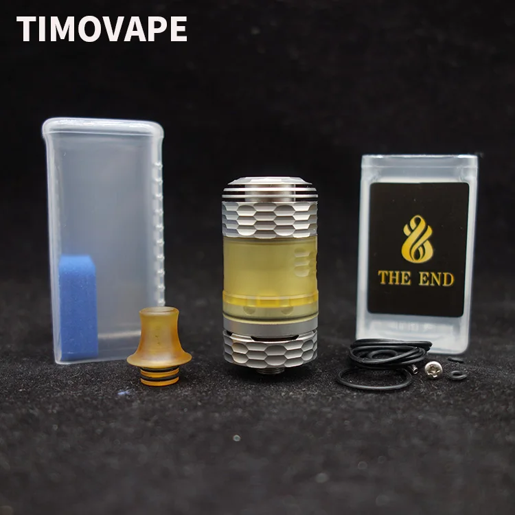 

5pcs/lot 22mm hussar the end style rda with free mtl drip tip rebuildable dripping atomizer for mod