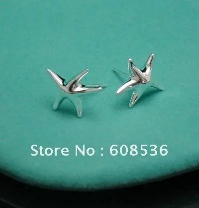 

S925 jewelry 2017 Christmas gift cute S925 Silver color women earrings , Brand New E76