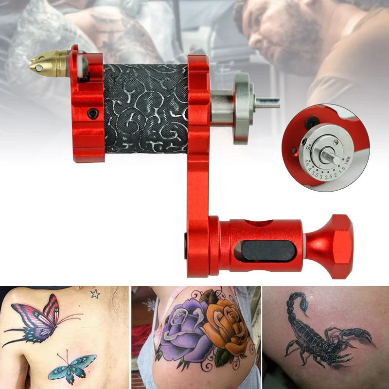 Direct Drive Tattoo Machine Adjustable Aluminum Alloy Tattooing Tools Set Y...