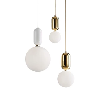 

Modern glass LED Pendant lights Fixture Hanglamp Designer Loft Style Retro Kitchen Lamp metal industrial lighting Bedroom bar
