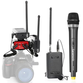 

Saramonic Wireless Microphone Bundle-Two Transmitters(One Lavalier Mic &One Handheld Mic) and Two Receivers with Saramonic AX100