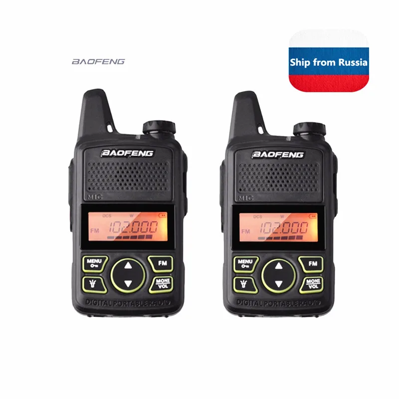 2 упак./лот baofeng BF T1 Мини walkie talkie UHF 400 470MHz ham радиостанция ptt Ручной FM Портативный pofung