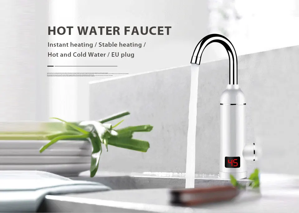 Ecofresh Electric Faucet Instant Water Heater Tap Faucet Heater Cold Heating Faucet Tankless Instantaneous Water Heater