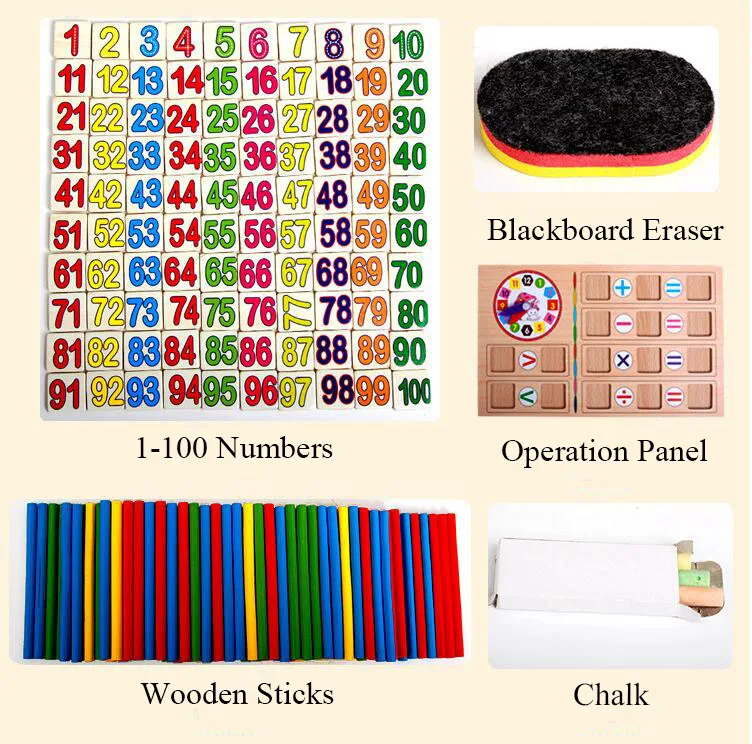 Montessori Educational Wooden Toys Funny DIY Puzzle 100 Numbers Colored Sticks Writing Drawing Board Kids Learning Math Toys Montessori Educational Wooden Toys Funny DIY Puzzle 100 Numbers Colored Sticks Writing Drawing Board Kids Learning Math Toys