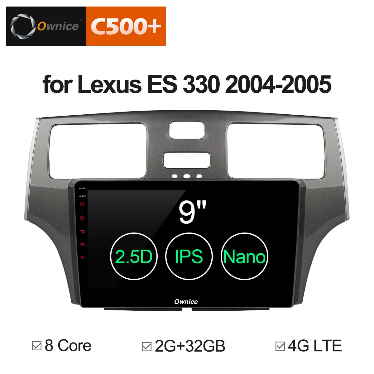 Ownice C500 + G10 8 Core Android 1 2 din Автомобильный Радио Coche плеер gps навигации для Lexus ES 330 MCV31 2004