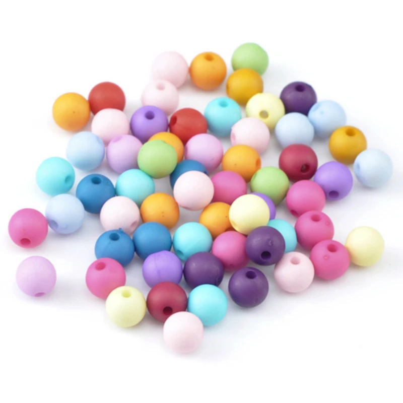 

DoreenBeads 300PCs Mixed at Random Multicolor Round Acrylic Spacer Beads 8mm(3/8") Dia. Hole Size 1.8mm( 1/8") Jewelry Findings