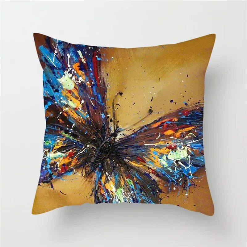 Fuwatacchi Multi Color Butterfly Cushion Cover Cute Soft Throw Pillow Cover Decorative Sofa Pillow Case Pillowcase