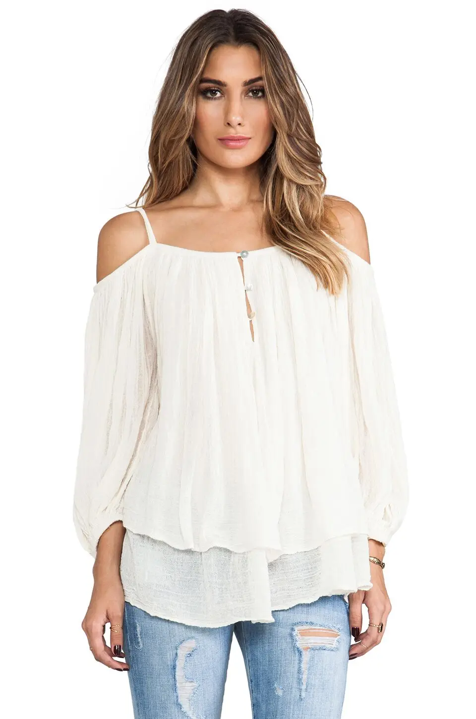 Blusa De Lino Blanco - Compra lotes baratos de Blusa De