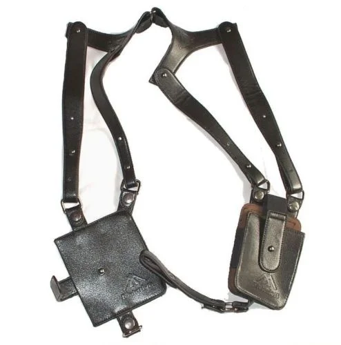 Кожаный Противоугонный чехол со скрытыми подмышками, стильный наплечный кошелек, держатель черного бумажника для телефона