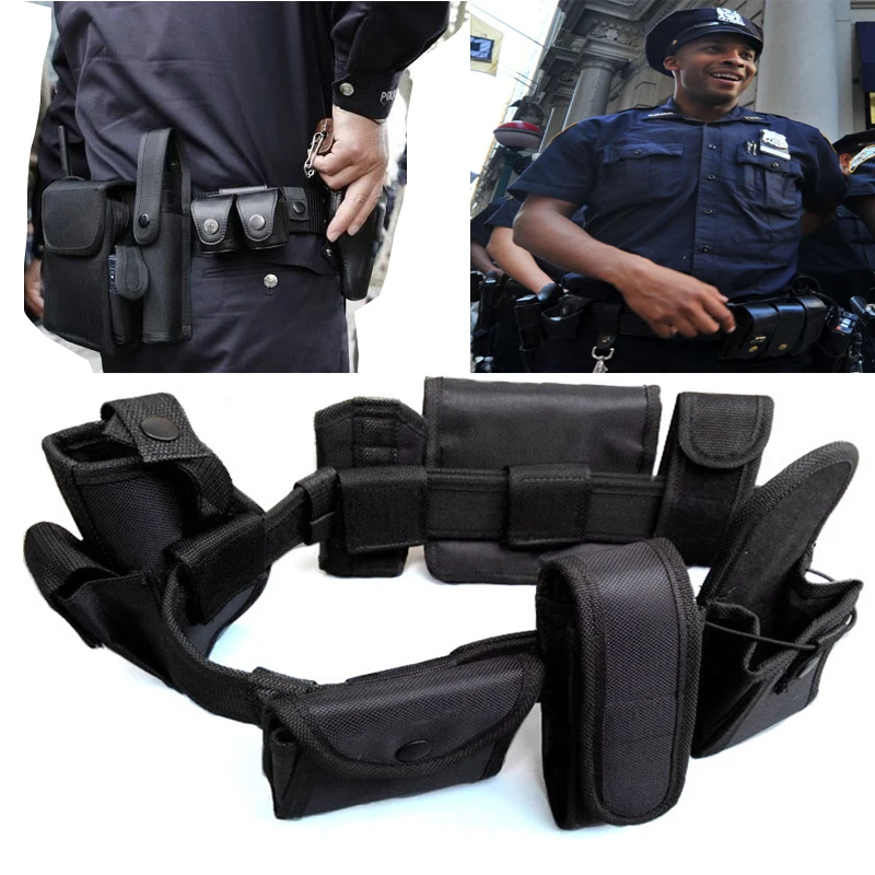 Police Guard Security SAS Airsoft Tactical Utility 50" Black Patrol Belt System