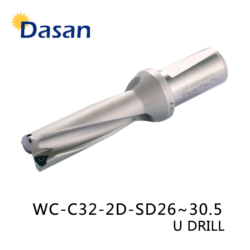 WC C32 2D 26 27 28 29 30 .5 mm Insert U Drilling Shallow Hole cnc tool indexable insert drills bit tools