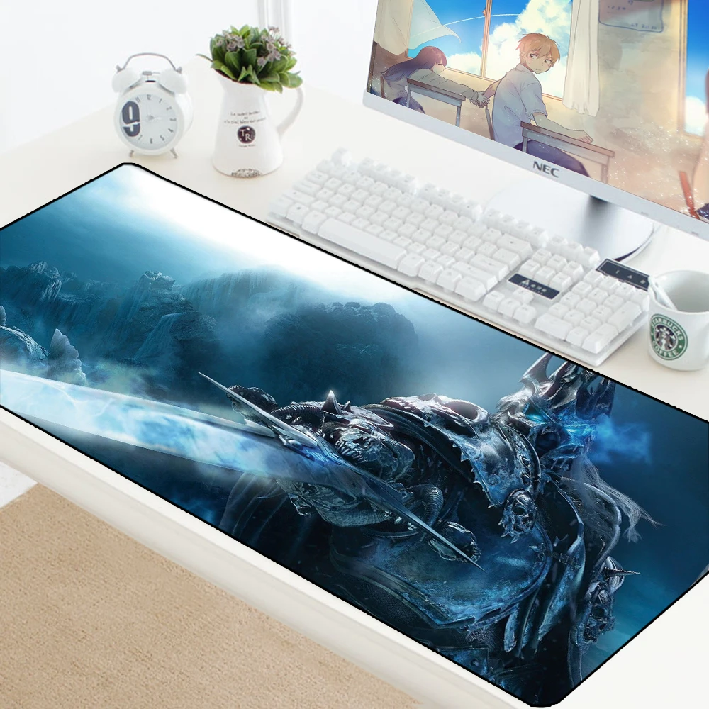 Большой игровой коврик для мыши размером 900x400 мм, коврик Grande для WOW Lich King Gamer XL, компьютерный коврик для мыши, игровой стол, игровой коврик для Csgo PC, коврик для мыши