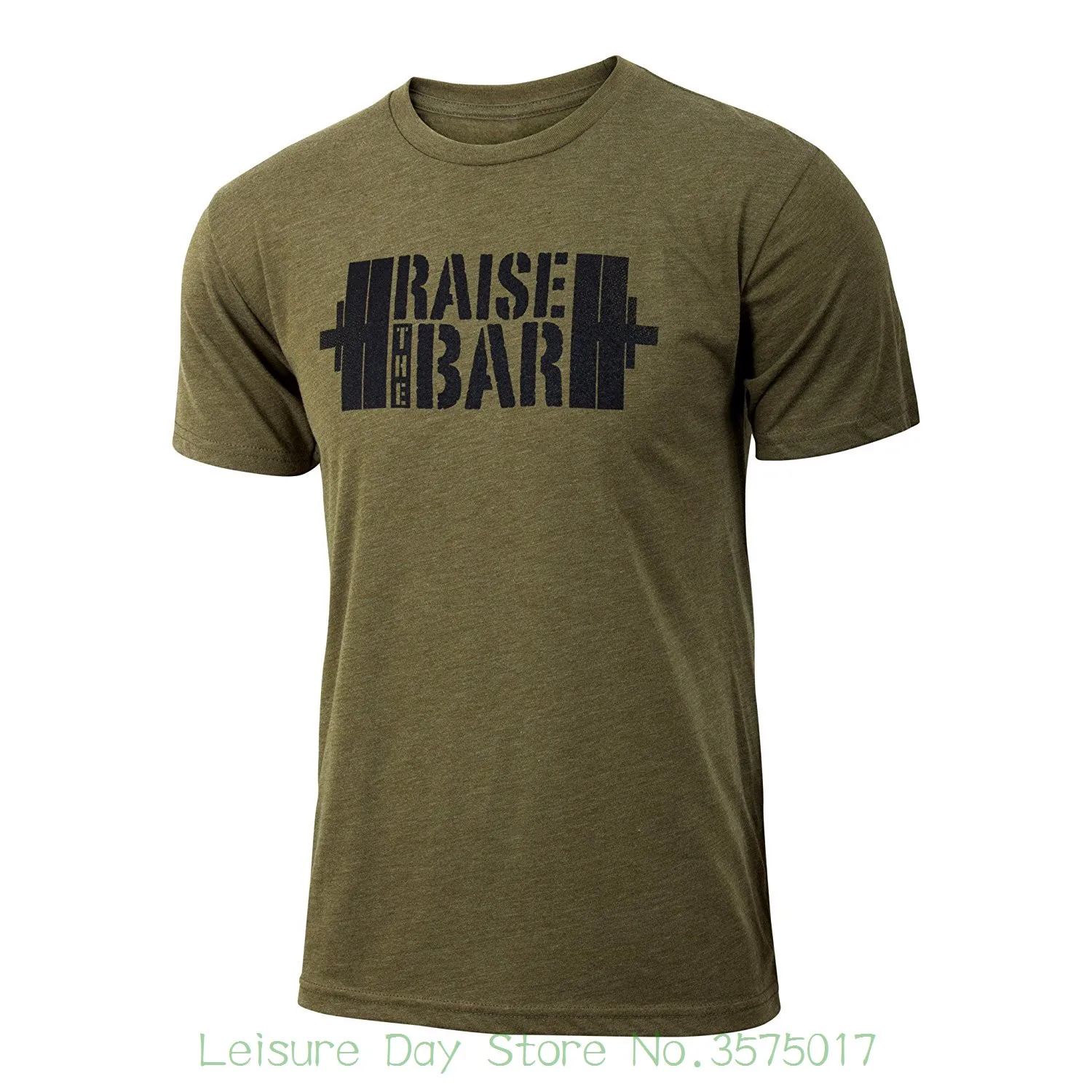 شخصية تي شيرت مخصص تي شيرت رفع بار-الجيش الأخضر-رجل الحديد الاثقال تجريب triblend t-shirt