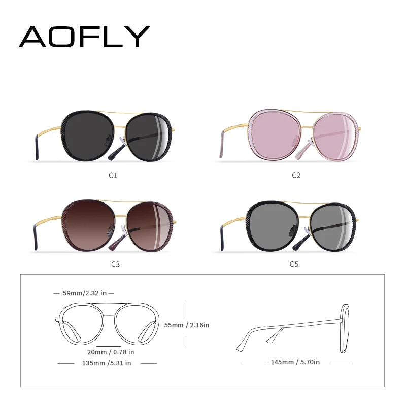 Koop Aofly Ontwerp 2019 Mode Elegante Vrouwen Zonnebril Stijl Hoge Kwaliteit Merk Gepolariseerde Zonnebril Voor Vrouwen Vrouwelijke Shades A118
