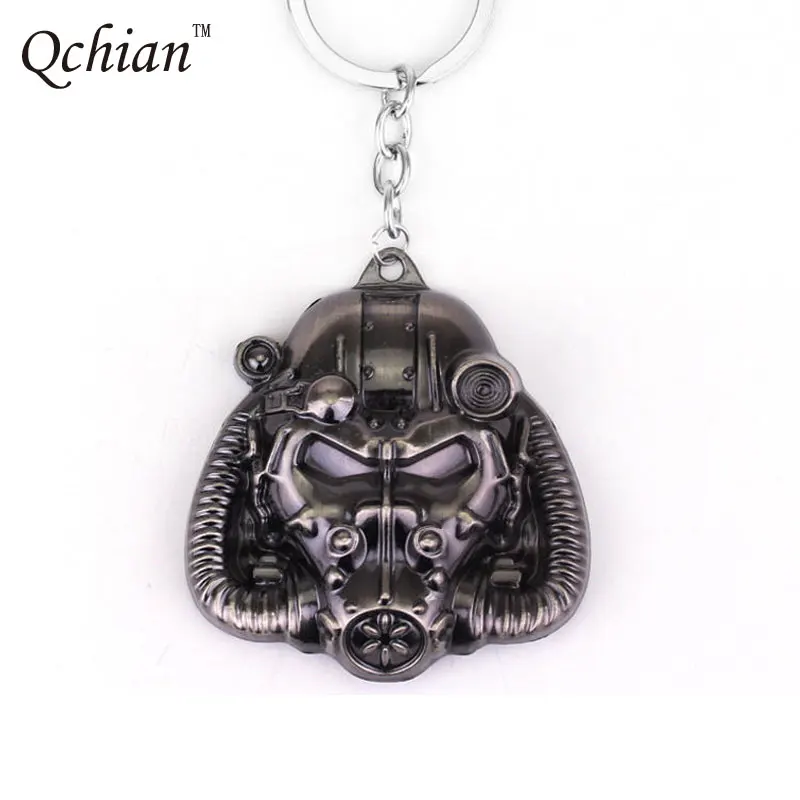 

2017 Monchichi Llaveros Caxybb New Faf Fallout 4 Keychain Metal Radiation Key Chains Ring Holder for Men Car