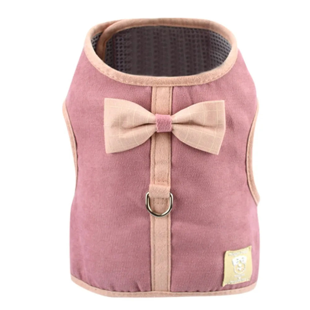 

Transer Pet Cat Dog Puppy Cat Corduroy Mesh Vest Leash Chest Straps Belt Adjustable Harness 18 Dec7