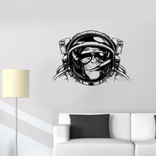 Наклейка на стену обезьяна космонавт космический шлем дайвинг Декор виниловая Съемная Наклейка на стену гостиная классная настенная Татуировка домашний декор LA559