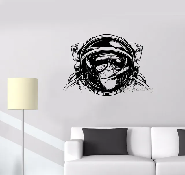 Wall Sticker Monkey Astronaut E Helmet Diving Decor Vinyl Wall Sticker Monkey Astronaut E Helmet Diving Decor Vinyl Removable Decal Living Room Cool