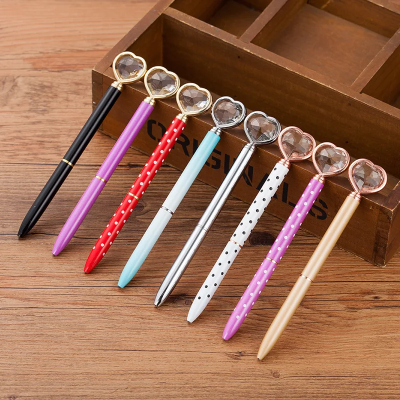 

Jonvon Satone 22 Pcs Metal Love Diamond Ball Pen Customized Logo Students Gift Pens New Ballpoint Pen Stationery School Supplies